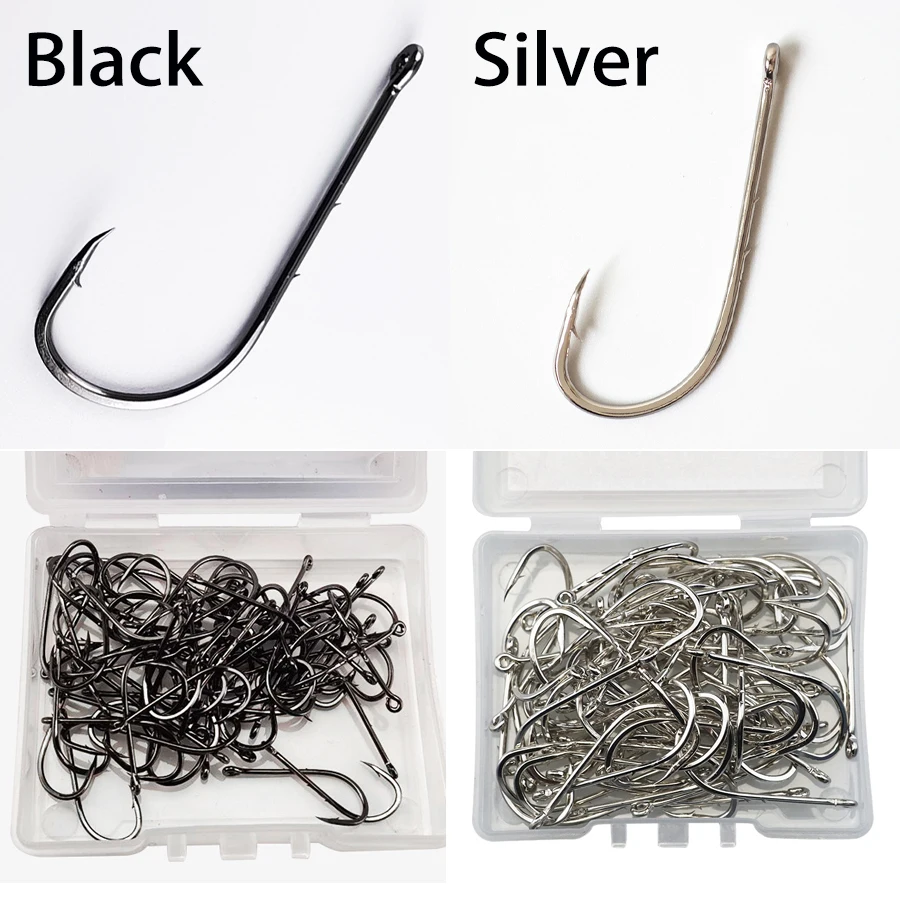 Fishing Hooks 100Pcs Baitholde - đánh giá và giá Fishing Hook Offset
